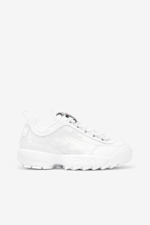 FILA Disruptor 2 Embroidery Sneakers White / Red,Womens Shoes | CA.IXBSJY253